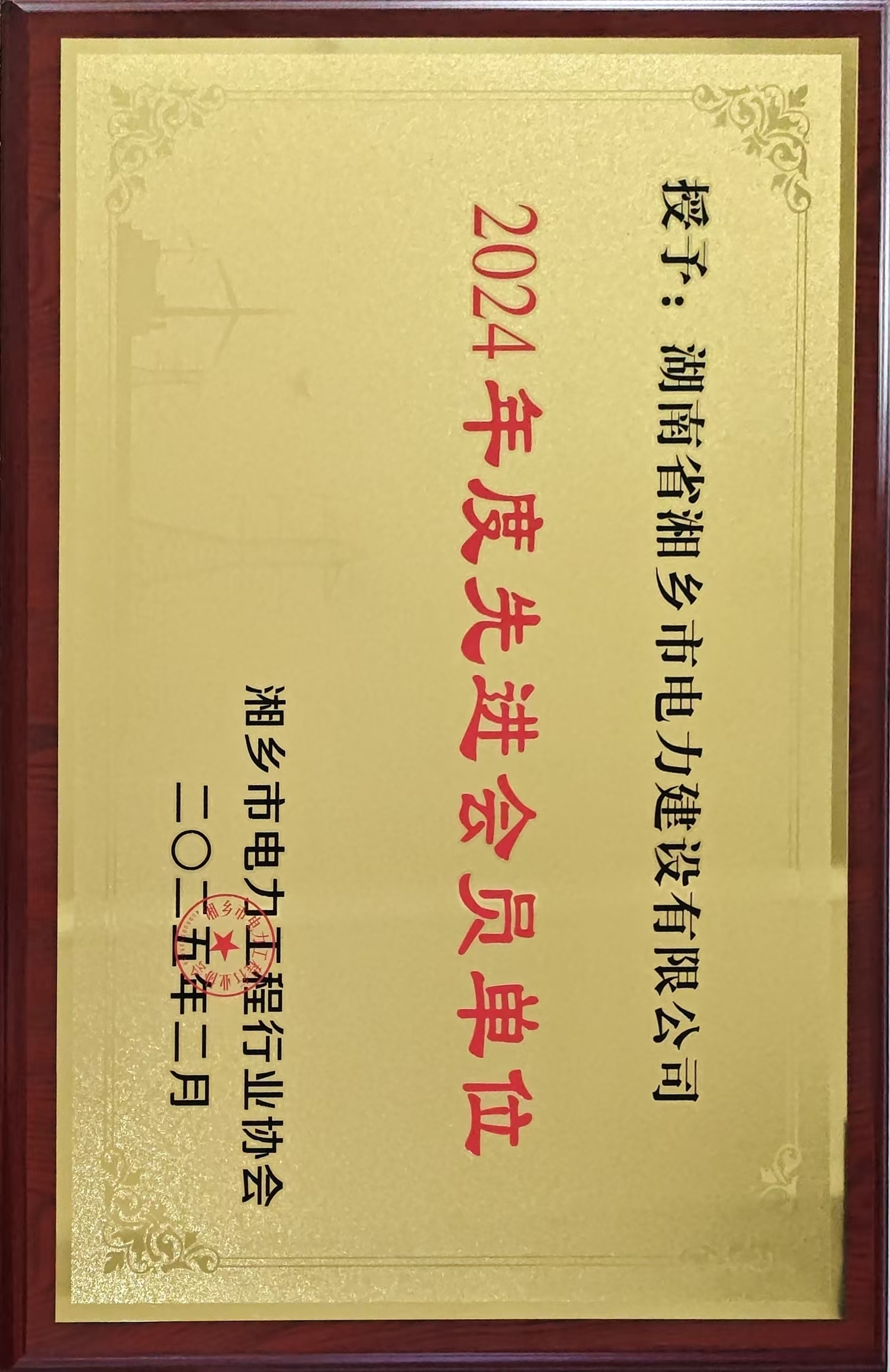 <strong>喜訊：我公司榮獲2024年度“湘鄉(xiāng)市電力工程行業(yè)協(xié)會(huì)先進(jìn)會(huì)員單位”榮譽(yù)稱號</strong>